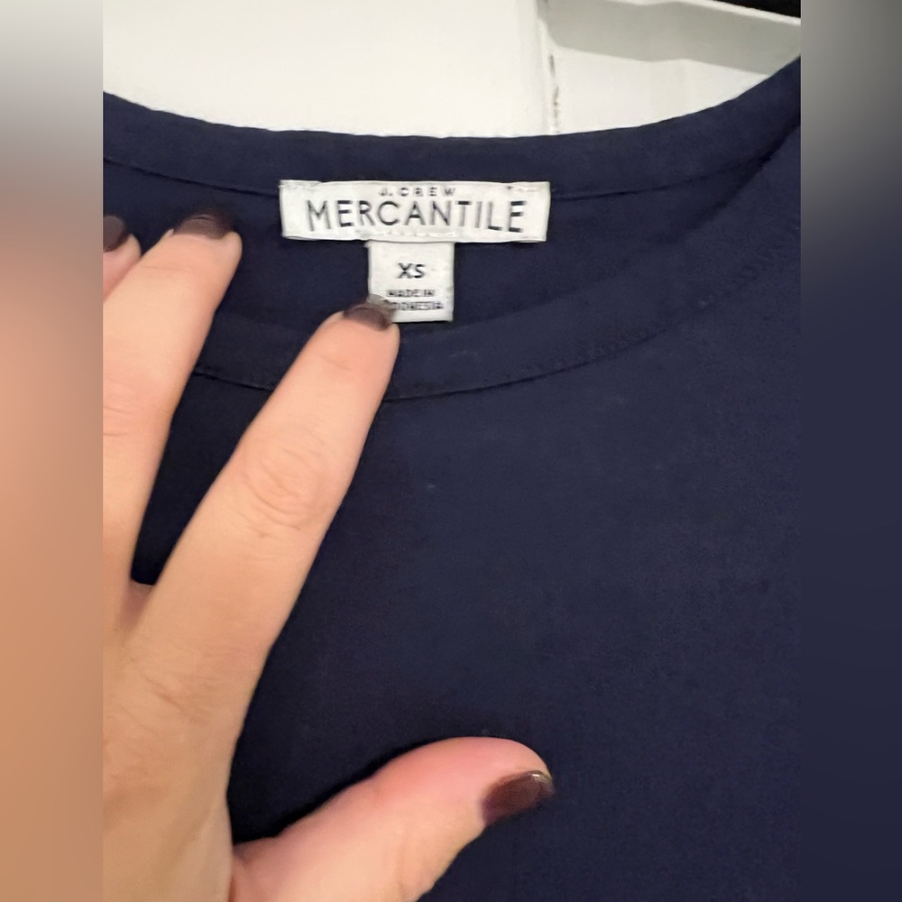 JCREW FACTORY TSHIRT DRESS NAVY BLUE XS GUC